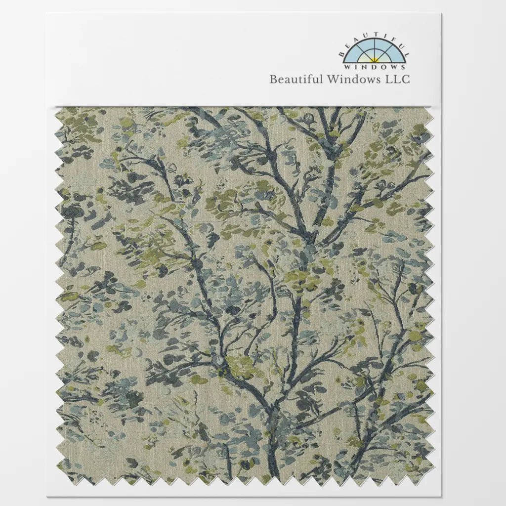 Blue-Green Drapery Fabric by the Yard | Nationwide Shipping