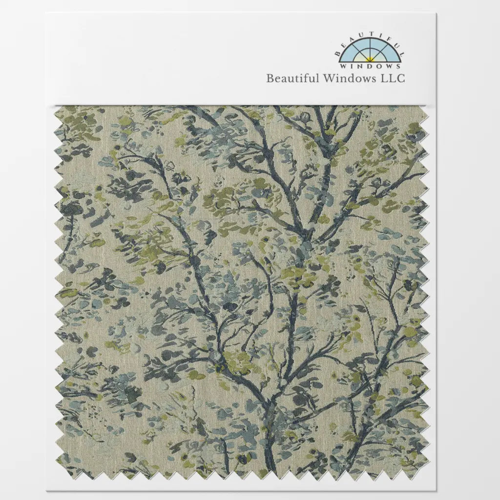 Blue-Green Drapery Fabric by the Yard | Nationwide Shipping