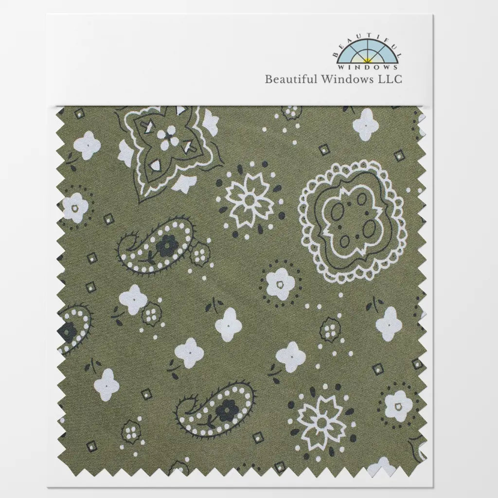 Paisley swirl bohemian print fabric with flowing artistic pattern