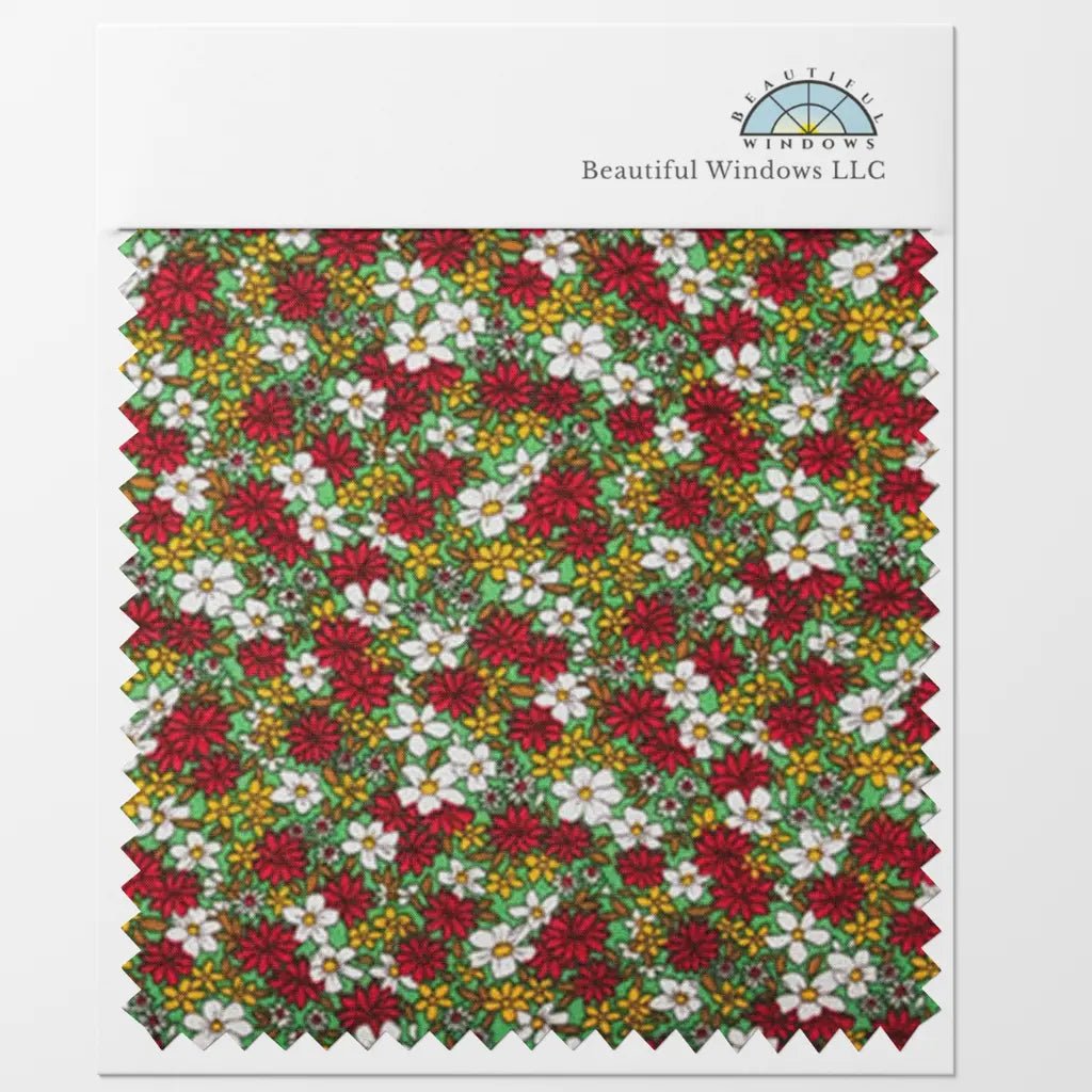 Floral Woven Fabric | Cozy floral woven cotton blend fabric by the yard