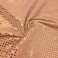 Sequence Fabric—Two Tone Knit—Peach| Silver Color—Width 58/60" Wide—100% Polyester—Nationwide Shipping