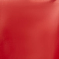A swatch of scarlet red polyester charmeuse satin fabric.