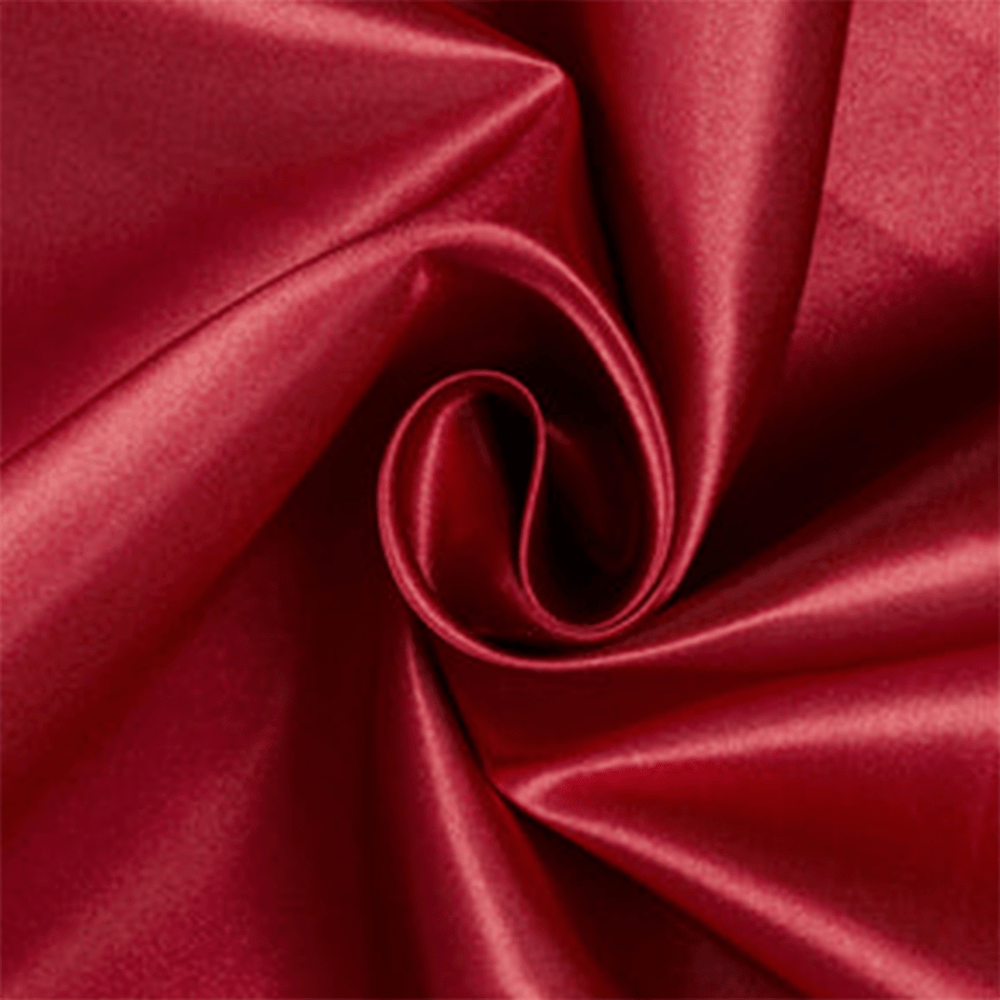 Burgundy Satin Fabric by the Yard| Order online at BeautifulWindowsElgin.com — an online fabric store in the United States.