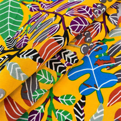 Passion Leaf Print Cotton Poplin Fabric | 60" Wide