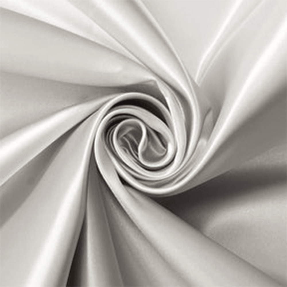 Silver Bridal Satin Fabric| Offered by BeautifulWindowsElgin.com—A trusted U.S. online fabric store