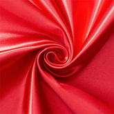 Radiant Cherry Red— Satin Fabric— Highly-Durable—100% Polyester—Sold by the Yard—52" Inches Wide
