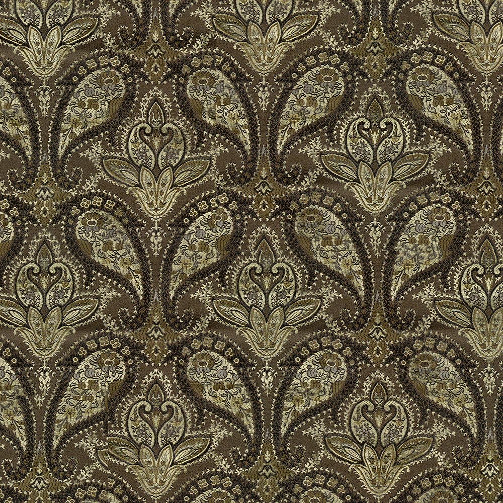 Brown multi-purpose fabric with a paisley pattern | Offered by Beautiful Windows Elgin, a trusted U.S. online fabric store located in Columbia, SC.—with nationwide shipping.