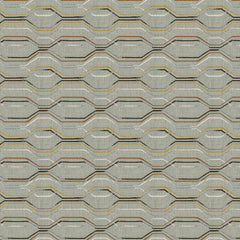Grey, White Black Gold Upholstery Fabric