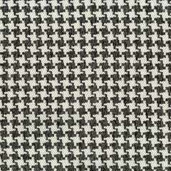 Nala Black-Beige Houndthooth Fabric—High-Quality—100% Polyester —Sold by The Yard—54" Inches Wide