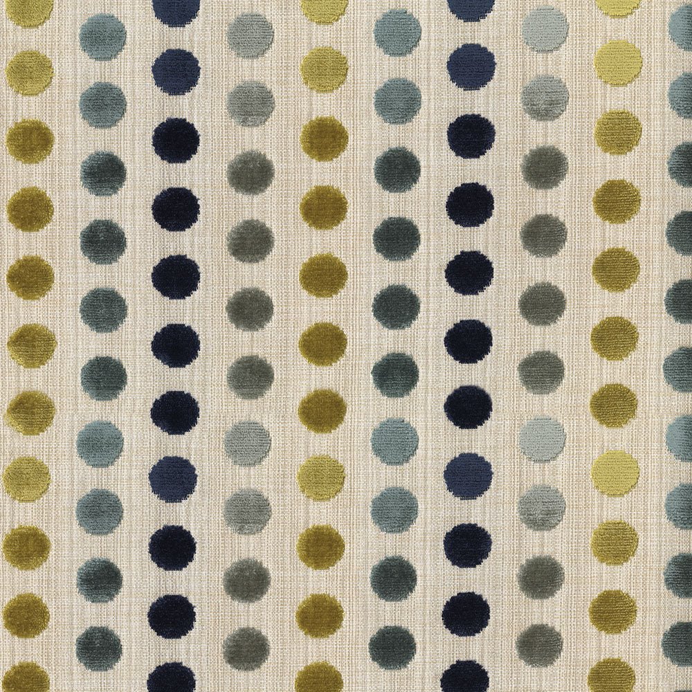 Cactus Green Color Polka Dots Fabric—High-Quality—100% Cotton