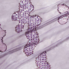 Cartenza Beaded Abstract Sequin—Georgette Material—High-Quality Polyester Blend—Sold by The Yard—54" Inches Wide