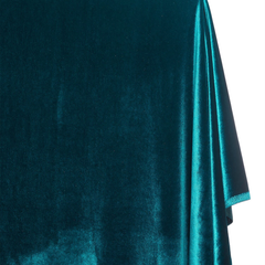 Teal fabric with a draped effect on a white background| Order online at BeautifulWindowsElgin.com