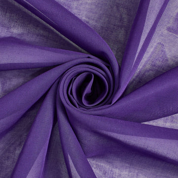 High-Quality Cotton Voile Fabric—Purple Hue—100% Cotton Material—Sold By The Yard—Width 60/61 Inches—Available for Nationwide Shipping