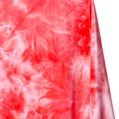 Close-up of red and white tie-dye fabric