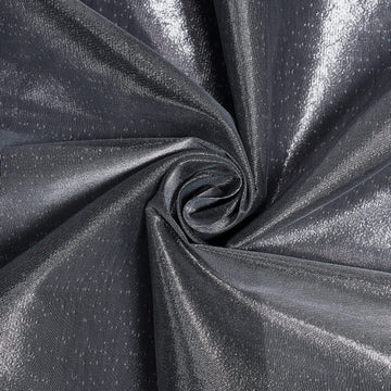 OBSIDIAN VEIL IN BLACK TISSUE LAME MATERIAL