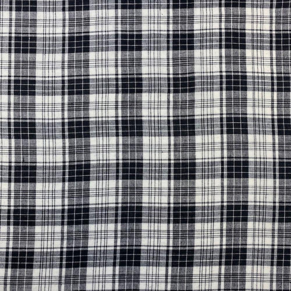 Premium Plaid Fabric—Black-White—Multi-Purpose—Cotton Fabric—100% Cotton—44/45 inches" Wide—Sold by the Yard