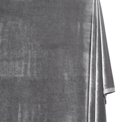Plush Stretch Velvet Fabric| Silver Color by the Yard | 60/61″