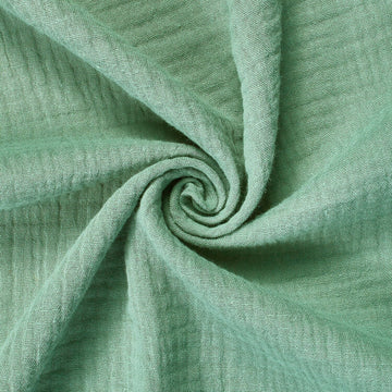 Lagoon Luxe Green Double Cotton Gauze Material