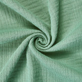 Lagoon Luxe Green Double Cotton Gauze Material—Double Cotton Gauze Material—Width 57/58 Inches Wide—Sold by the Yard—Nationwide Shipping Available.