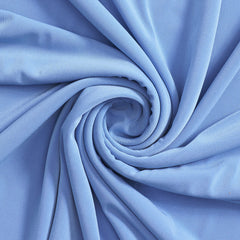 Solid Light Denim Blue—Stretch Poly-Cotton Jersey Knit Fabric—0.75 Millimeters Thick—100% Cotton—59-60"Inch Wide—15.3 Ounces—Sold by the Yar