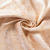 Bellerose Paisley Brocade Fabric— Pink-Gold Color—Width 58-60 Inches—Smooth Finish—Attractive—Available by the Yard