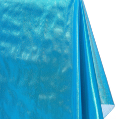 Turquoise fabric with a slight sheen on a white background