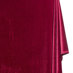 Polyester spandex burgundy velvet textile |Sold by Beautiful Windows Elgin