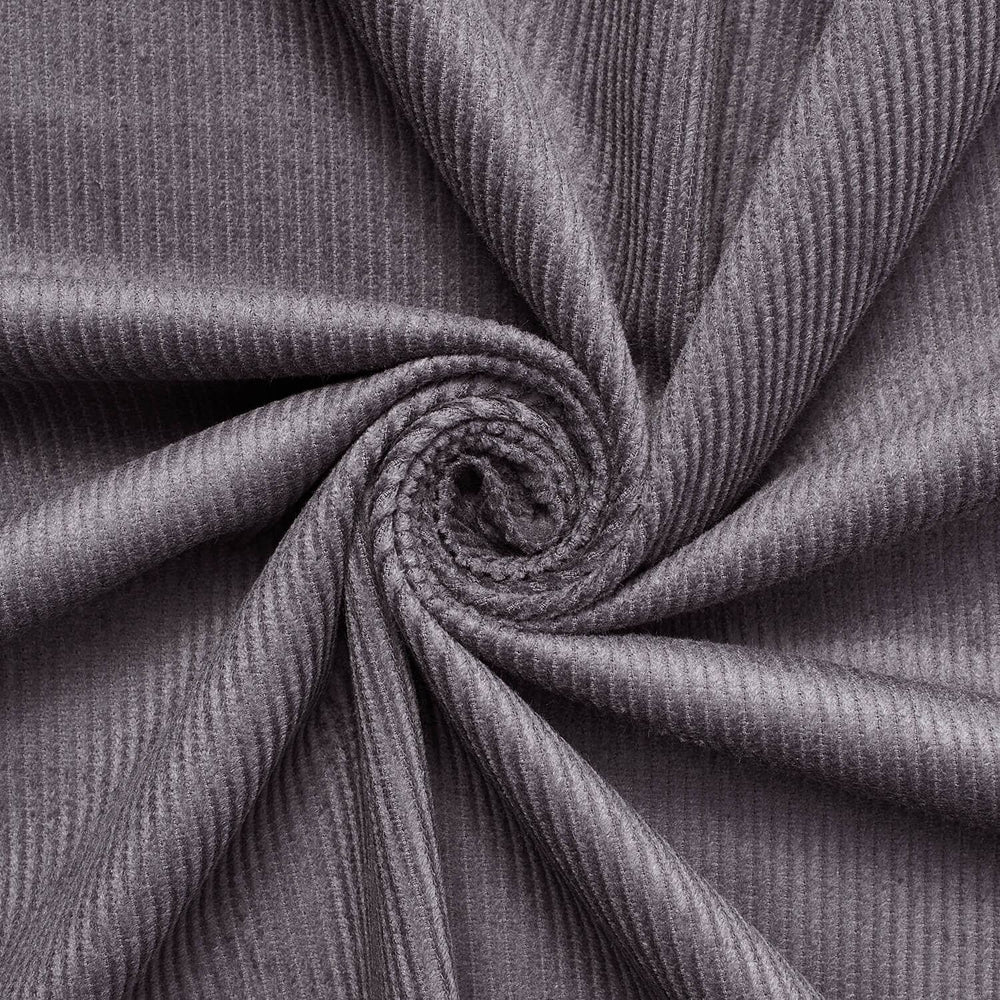 Charcoal grey cotton corduroy fabric—fabric sold by BeautifulWindowsElgin.com