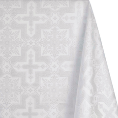 White Gold Liturgical Brocade – 58" Wide – Sold by the Yard