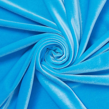 Agave Turquoise—Stretch Velvet Fabric—90% Polyester, 10% Spandex— Width 60/61 Inches Wide—Sold by the Yard