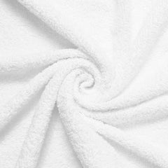Serenity Haven White Cotton Terry Cloth Material—Width 57/58 Inches Wide—Sold by the Yard — Nationwide Shipping Available.