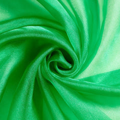 Kelly green organza fabric for weddings and décor |sold by BeautifulWindowsElgin.com
