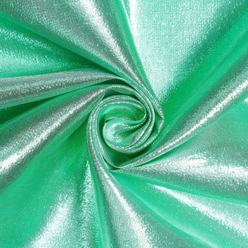 Lagoon Aqua Green Hue—Lamé Tissue Material—100% Polyester—52" Wide—Available by the Yard—Nationwide Shipping