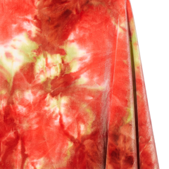 Close-up of red and green tie-dye fabric | Beautiful Windows Elgin