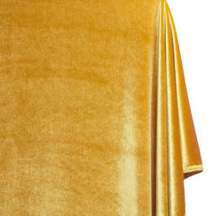 Luxury gold stretch velvet material by the yard