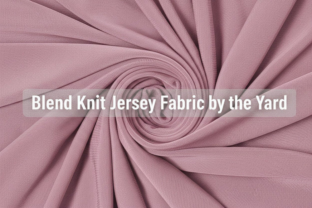 Turquoise polyester blend knit jersey fabric by the yard | Sold by beautifulwindowselgin.com