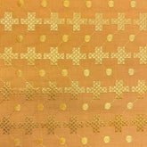 Cross Eyelet—Metallic Brocade Fabric—Gold—58" Wide—100% Polyester Fabric—High-Quality—Sold by The Yard