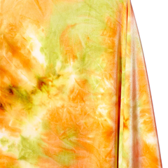 Green-Orange — Stretch Velvet Material—90% Polyester, 10% Spandex— Sold by the Yard— 58/60 inches