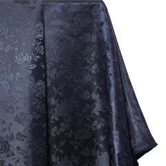 Coby Rose-Jacquard Satin Fabric—Durable —Navy Blue —58" Wide—100% Polyester Fabric—High-Quality—Sold by The Yard —Nationwide Shipping