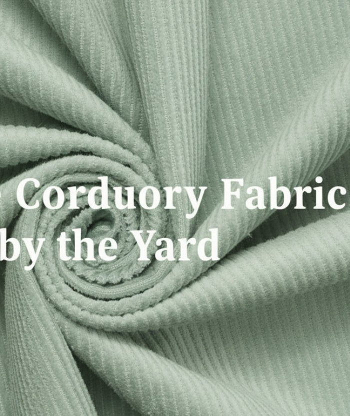 Bone Hue Corduroy|0.75mm Thick Material|59/60-Inch-Wide Fabric |Beautiful Windows Elgin USA