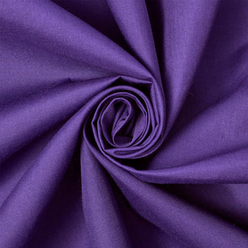 Broadcloth Plain Fabric—Royal Purple—80% Polyester, 20% Cotton— Width 58/60" Wide—Sold by the Yard