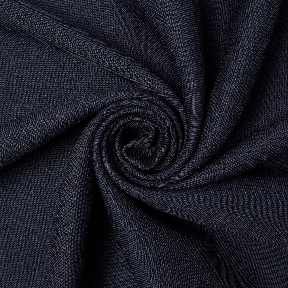 Navy blue polyester gabardine fabric—fabric sold by BeautifulWindowsElgin.com