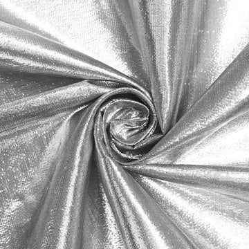 Highlight Value Event Décor—Lamé Tissue Material—Silver Black Color—High-Quality—Multi-Purpose—Sold by The Yard—Nationwide Shipping