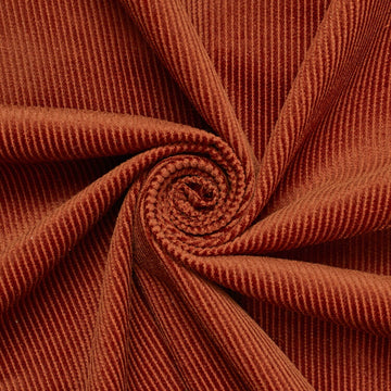 Copper Brick Hue—Standard 9 WaleCorduroy Material—0.75 Millimeters Thick—100% Cotton—59-60"Inch Wide—15.3 Ounces—Sold by the Yard