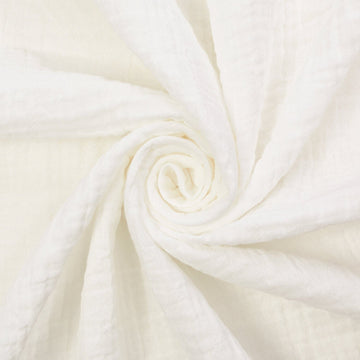 Ivory Breathable Cotton Gauze Fabric For Clothing