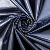 Navy blue foil lamé stretch knit fabric beautifulwindowselgin.com