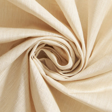 Alpine Shirting—Tan Sluby Chambray—95% Polyester 5% Linen—High-Quality—Long-Lasting—Available by the Yard—Nationwide Shipping