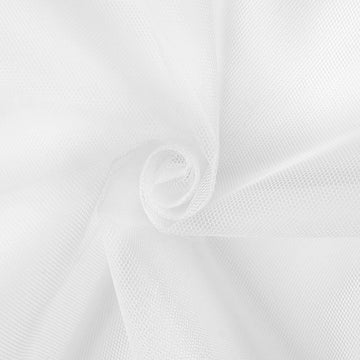 White Polyester Petticoat Hard Net Crinoline- /58–60 Inch Wide Fabric/Sold By The Yard-180 GSM