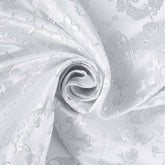 Sacred Fabric—White Silver—Metallic Brocade—40% Nylon, 34% Polyester, 26%—58"-Inche Wide—Sold by the Yard