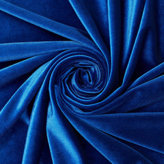 Royal Blue Crushed Velvet Fabric by the Yard | Poly Cotton Blend